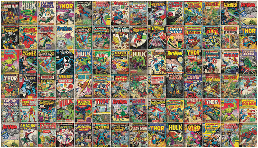 York Wallcoverings Disney Kids Vol. 4 Marvel Comic Cover Wall Mural Kids Children and Nursery Multicolor  Wallpaper - RMK11410M