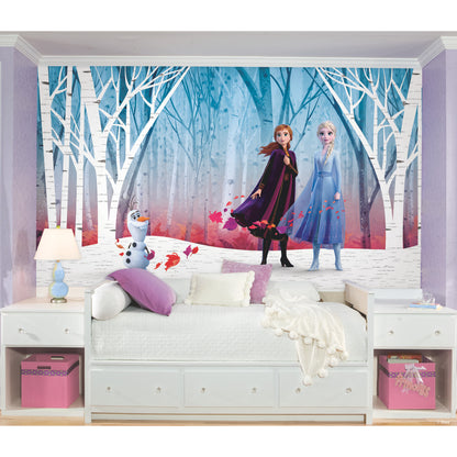 York Wallcoverings RoomMates Frozen Woodland Tree Peel and Stick Wall Mural Kids Children and Nursery Multicolor  Wallpaper - RMK11415M