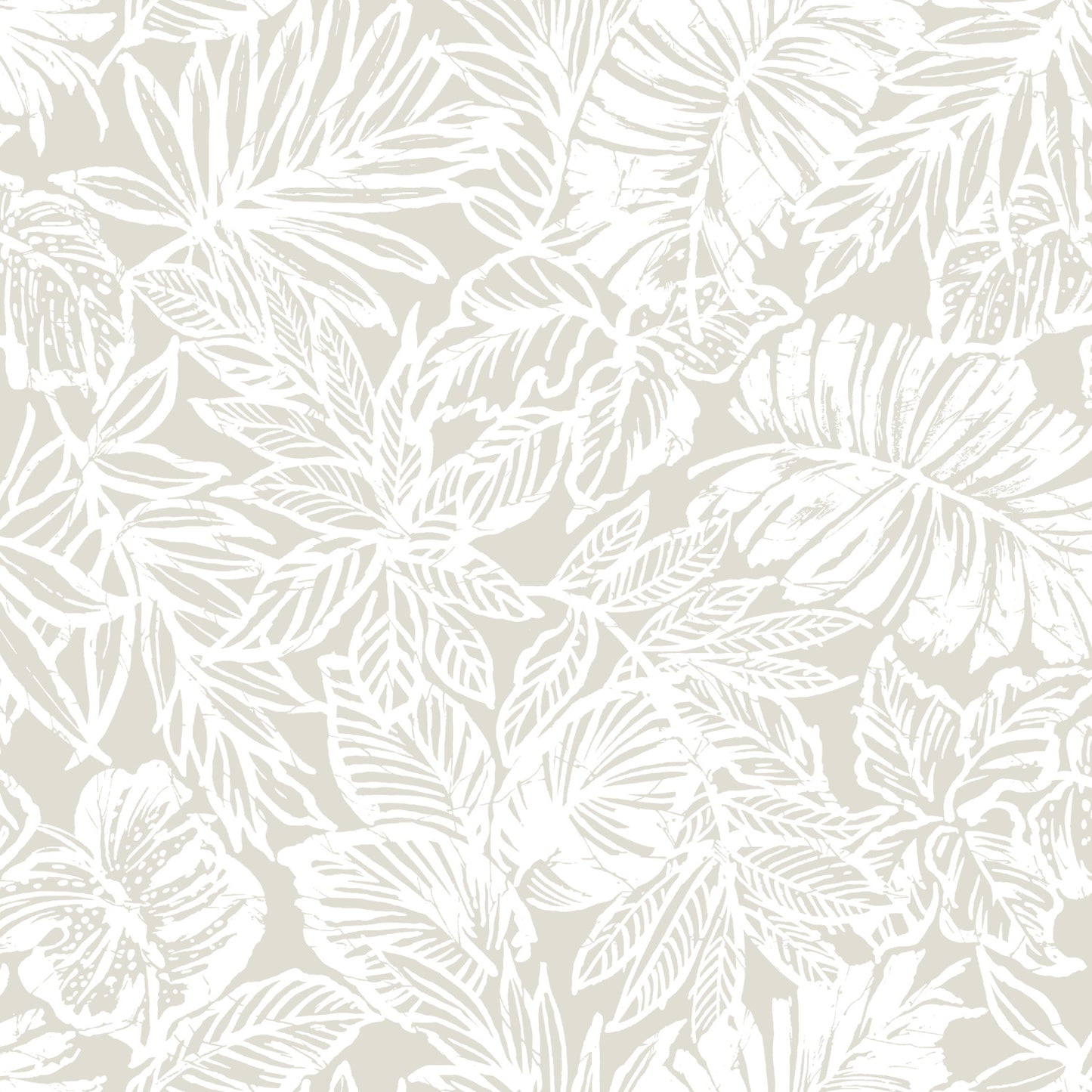 York Wallcoverings RoomMates Batik Tropical Leaf Beige Peel and Stick Wallpaper Tropical Botanical Neutrals  Wallpaper - RMK11435WP