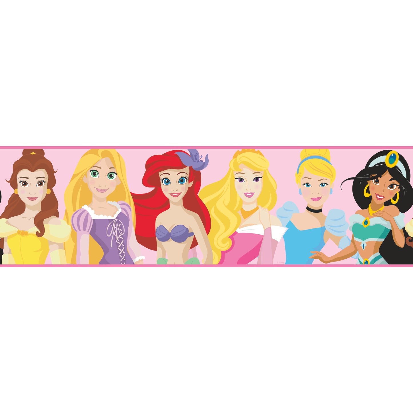 York Wallcoverings RoomMates Disney Princess Be Bright Be Bold Peel and Stick Border Kids Fairy Tales and Fantasy Pinks  Wallpaper - RMK11505BD