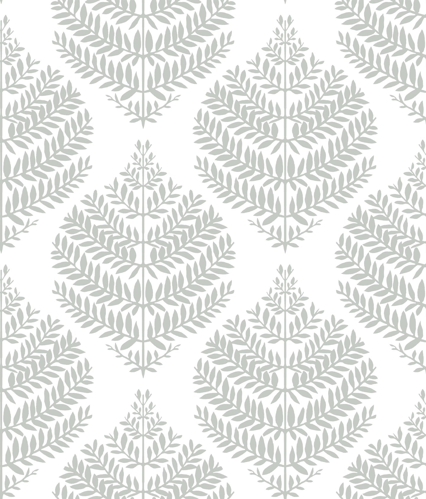 York Wallcoverings RoomMates Hygge Fern Damask Grey Peel and Stick Wallpaper Modern Botanical Greys  Wallpaper - RMK11511WP