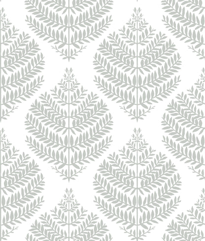 York Wallcoverings RoomMates Hygge Fern Damask Grey Peel and Stick Wallpaper Modern Botanical Greys  Wallpaper - RMK11511WP