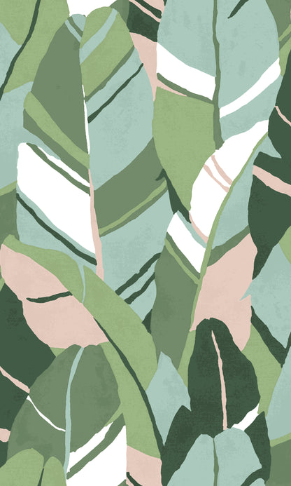 York Wallcoverings RoomMates Hearts Of Palm Green Peel and Stick Wallpaper Modern Botanical Greens  Wallpaper - RMK11574RL