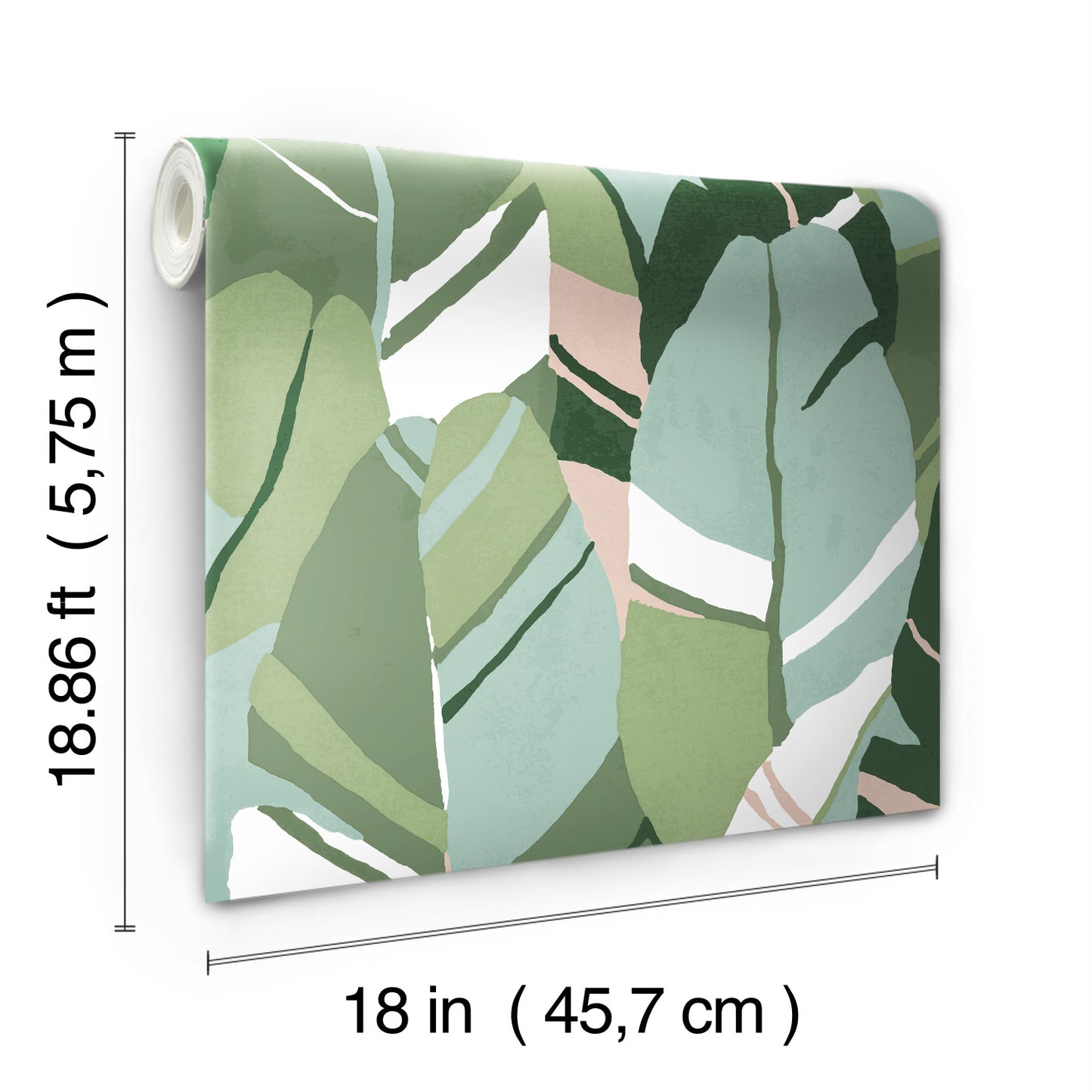 York Wallcoverings RoomMates Hearts Of Palm Green Peel and Stick Wallpaper Modern Botanical Greens  Wallpaper - RMK11574RL