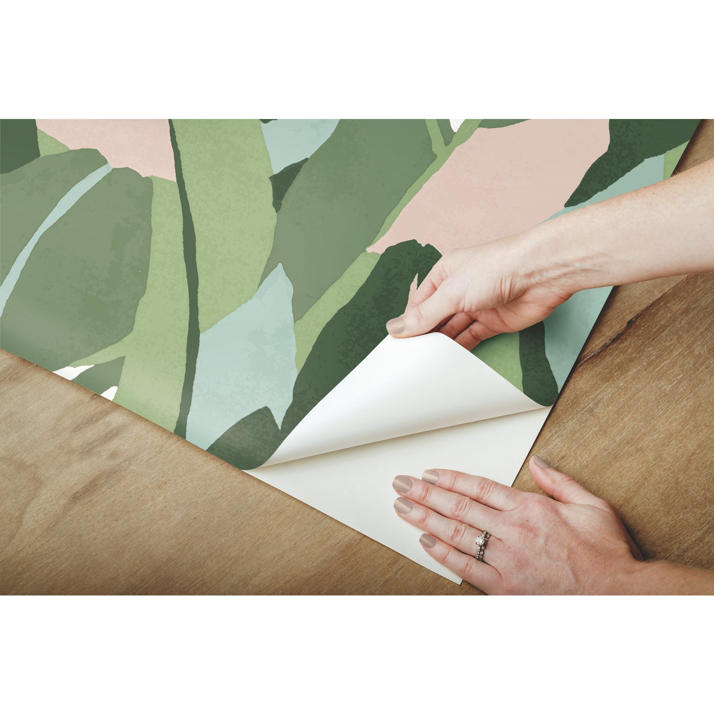 York Wallcoverings RoomMates Hearts Of Palm Green Peel and Stick Wallpaper Modern Botanical Greens  Wallpaper - RMK11574RL