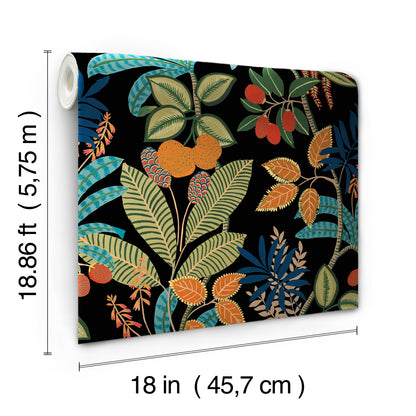 York Wallcoverings RoomMates Funky Jungle Green Peel and Stick Wallpaper Tropical Botanical Greens  Wallpaper - RMK11576RL