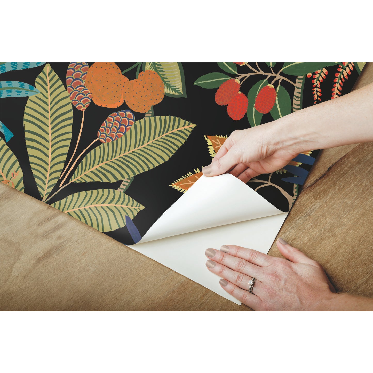 York Wallcoverings RoomMates Funky Jungle Green Peel and Stick Wallpaper Tropical Botanical Greens  Wallpaper - RMK11576RL