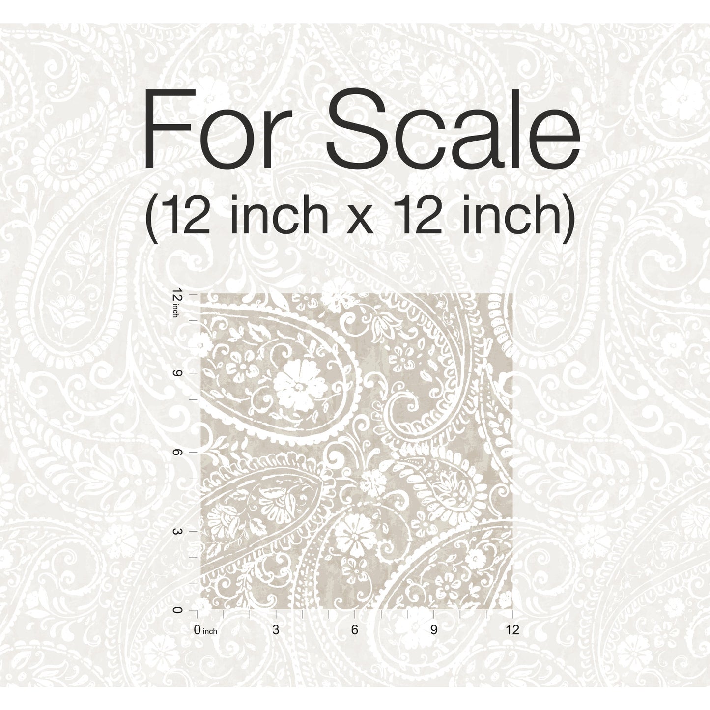 York Wallcoverings RoomMates Paisley Prince Beige Peel and Stick Wallpaper Modern Global Neutrals  Wallpaper - RMK11580RL