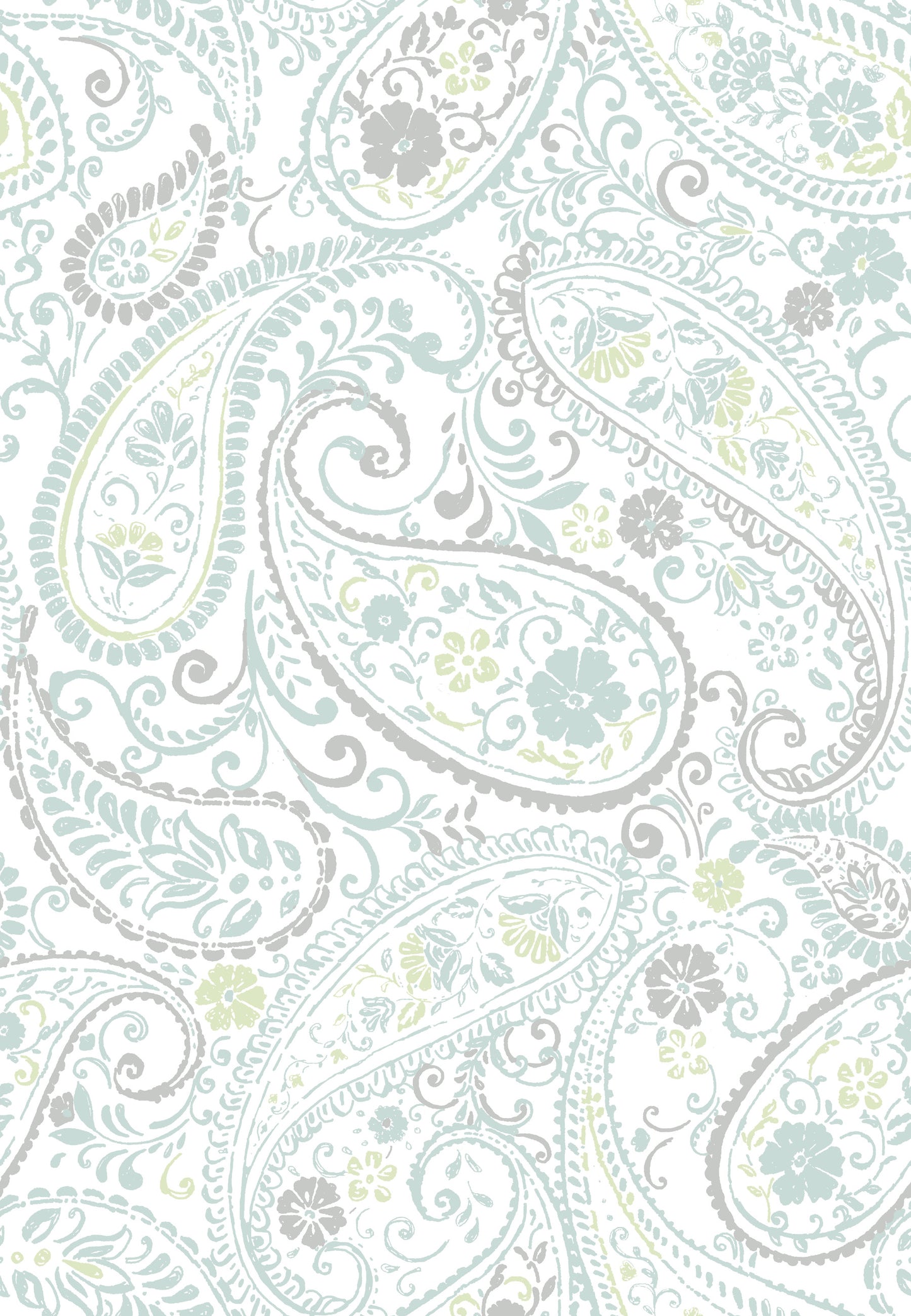 York Wallcoverings RoomMates Paisley Prince Grey Peel and Stick Wallpaper Modern Global Greys  Wallpaper - RMK11583RL