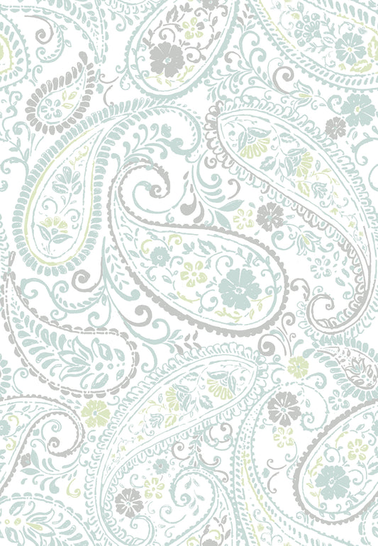 York Wallcoverings RoomMates Paisley Prince Grey Peel and Stick Wallpaper Modern Global Greys  Wallpaper - RMK11583RL