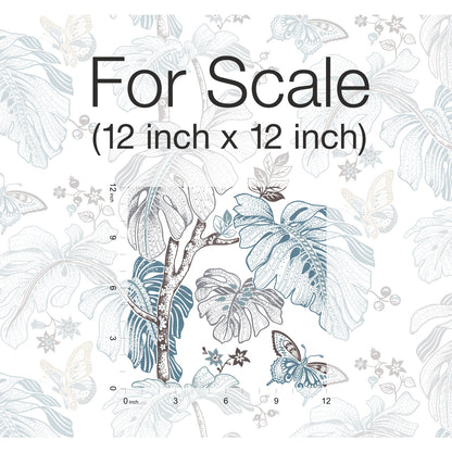 York Wallcoverings RoomMates Boho Palm Blue Peel and Stick Wallpaper Bohemian Botanical Blues  Wallpaper - RMK11584RL