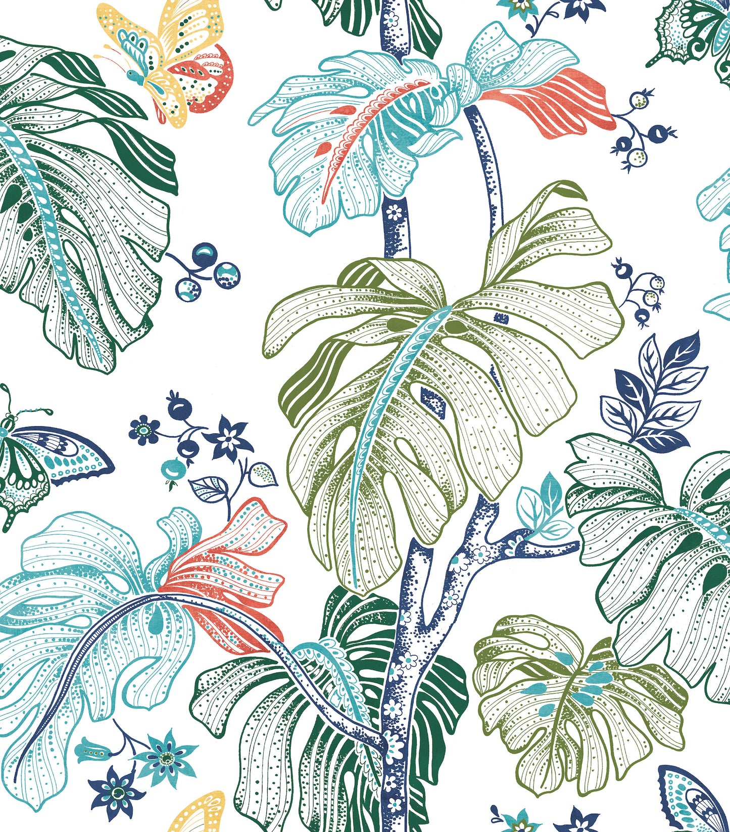 York Wallcoverings RoomMates Boho Palm Orange Peel and Stick Wallpaper Bohemian Botanical Oranges  Wallpaper - RMK11587RL