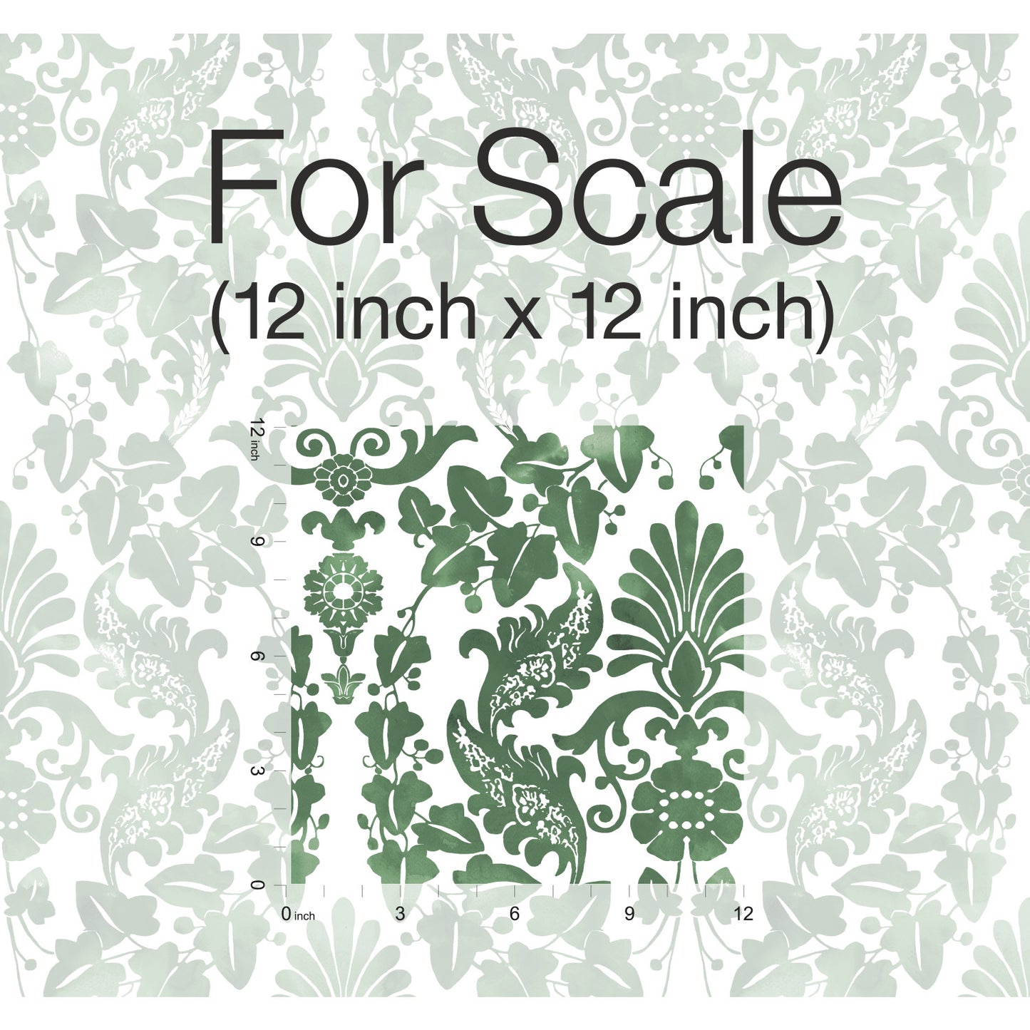 York Wallcoverings RoomMates Vine Damask Green Peel and Stick Wallpaper Traditional Botanical Greens  Wallpaper - RMK11596RL