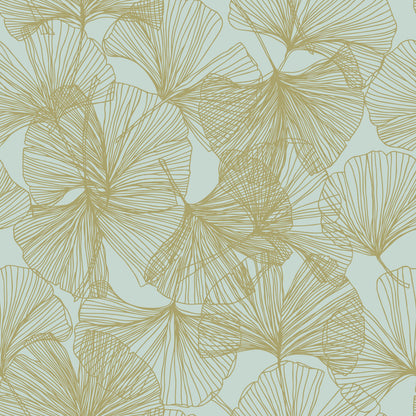 York Wallcoverings RoomMates Ginkgo Leaves Green Peel and Stick Wallpaper Modern Botanical Greens  Wallpaper - RMK11602WP