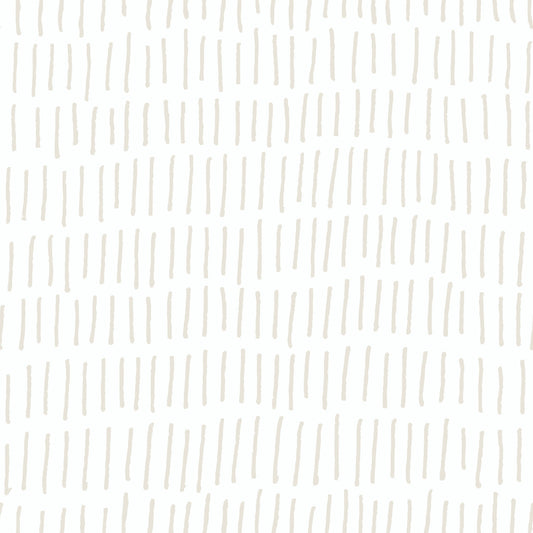 York Wallcoverings RoomMates Tick Marks Beige Peel and Stick Wallpaper Whimsical Global Neutrals  Wallpaper - RMK11613WP