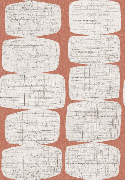 York Wallcoverings RoomMates Mid-Century Beads Orange Peel and Stick Wallpaper Modern Abstract Oranges  Wallpaper - RMK11620RL