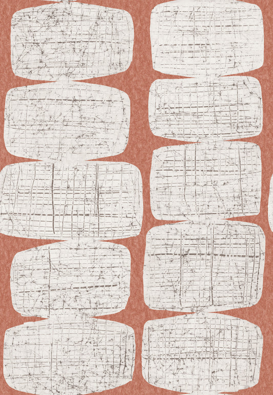 York Wallcoverings RoomMates Mid-Century Beads Orange Peel and Stick Wallpaper Modern Abstract Oranges  Wallpaper - RMK11620RL