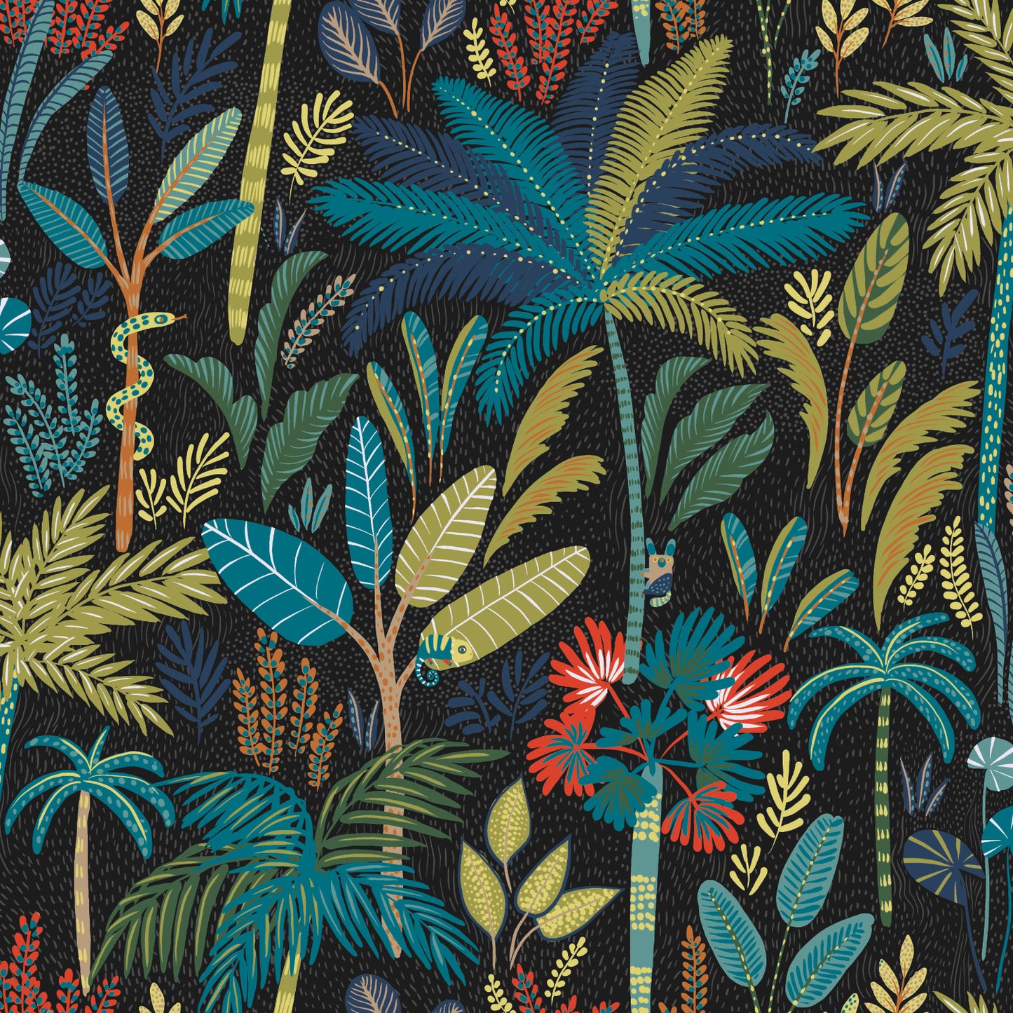 York Wallcoverings RoomMates Tropical Eden Blue Peel and Stick Wallpaper Tropical Botanical Blues  Wallpaper - RMK11642RL