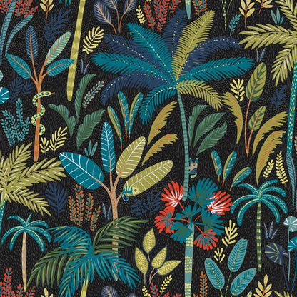 York Wallcoverings RoomMates Tropical Eden Blue Peel and Stick Wallpaper Tropical Botanical Blues  Wallpaper - RMK11642RL