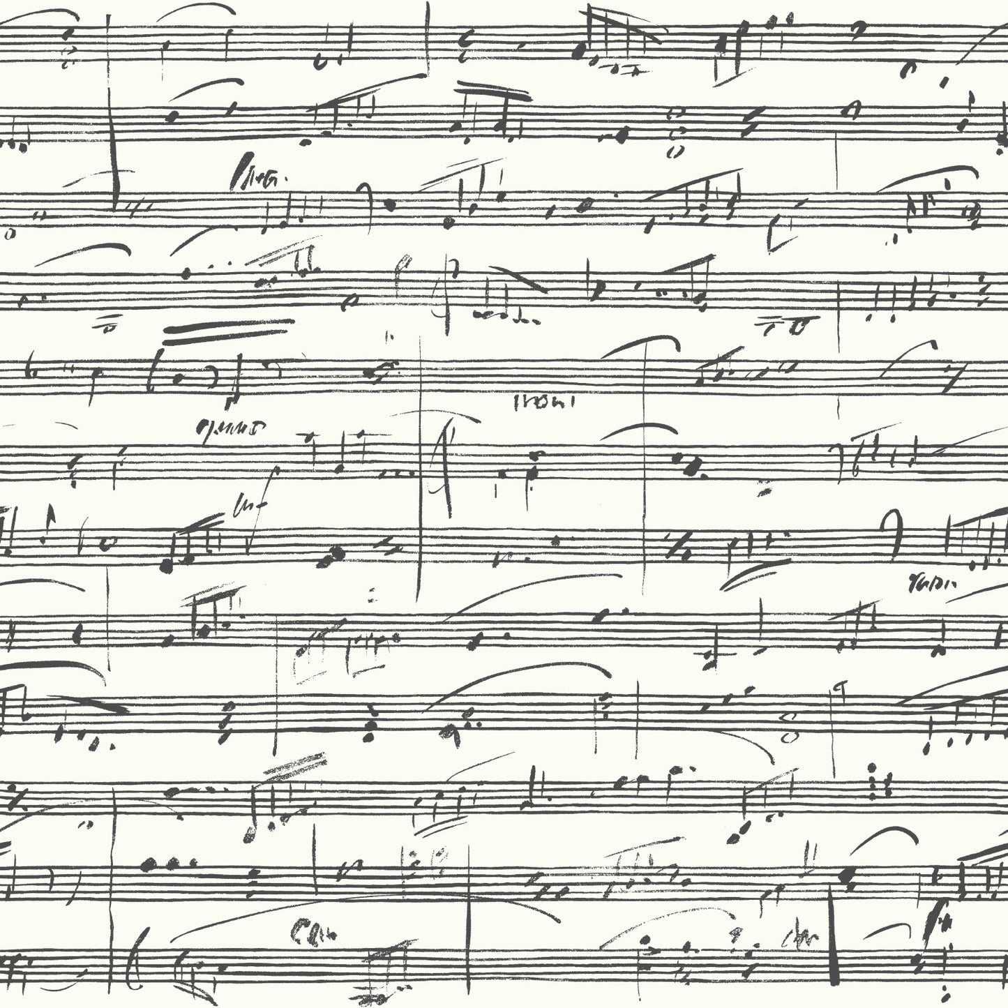 York Wallcoverings RoomMates Melody Black Peel and Stick Wallpaper Whimsical Global Blacks  Wallpaper - RMK11651WP