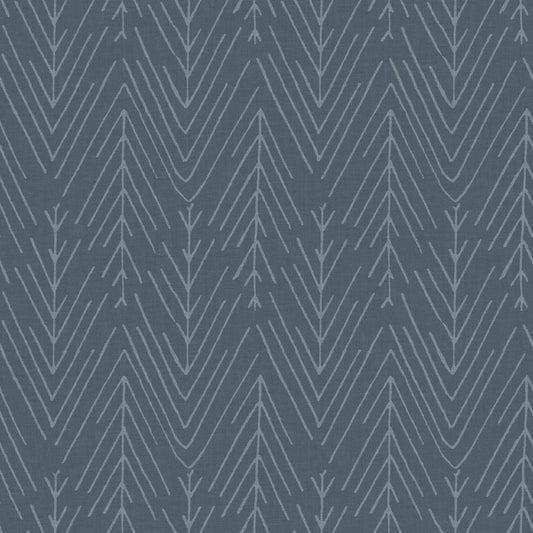 York Wallcoverings RoomMates Twig Hygge Herringbone Navy Peel and Stick Wallpaper Modern Botanical Blues  Wallpaper - RMK11673WP
