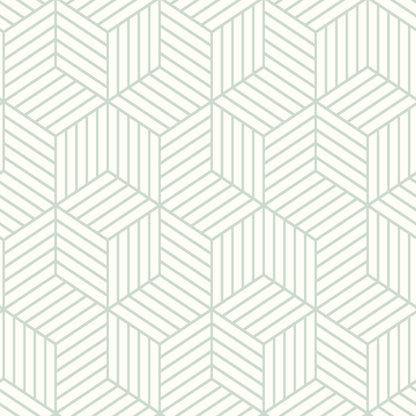 York Wallcoverings RoomMates Striped Hexagon Green Peel and Stick Wallpaper Modern Global Greens  Wallpaper - RMK11722WP