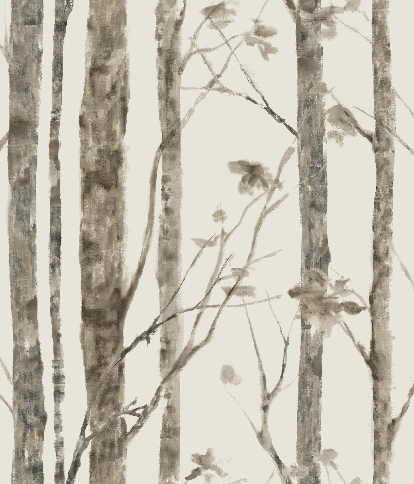 York Wallcoverings RoomMates Trees Taupe Peel and Stick Wallpaper Modern Nature Browns  Wallpaper - RMK11727WP