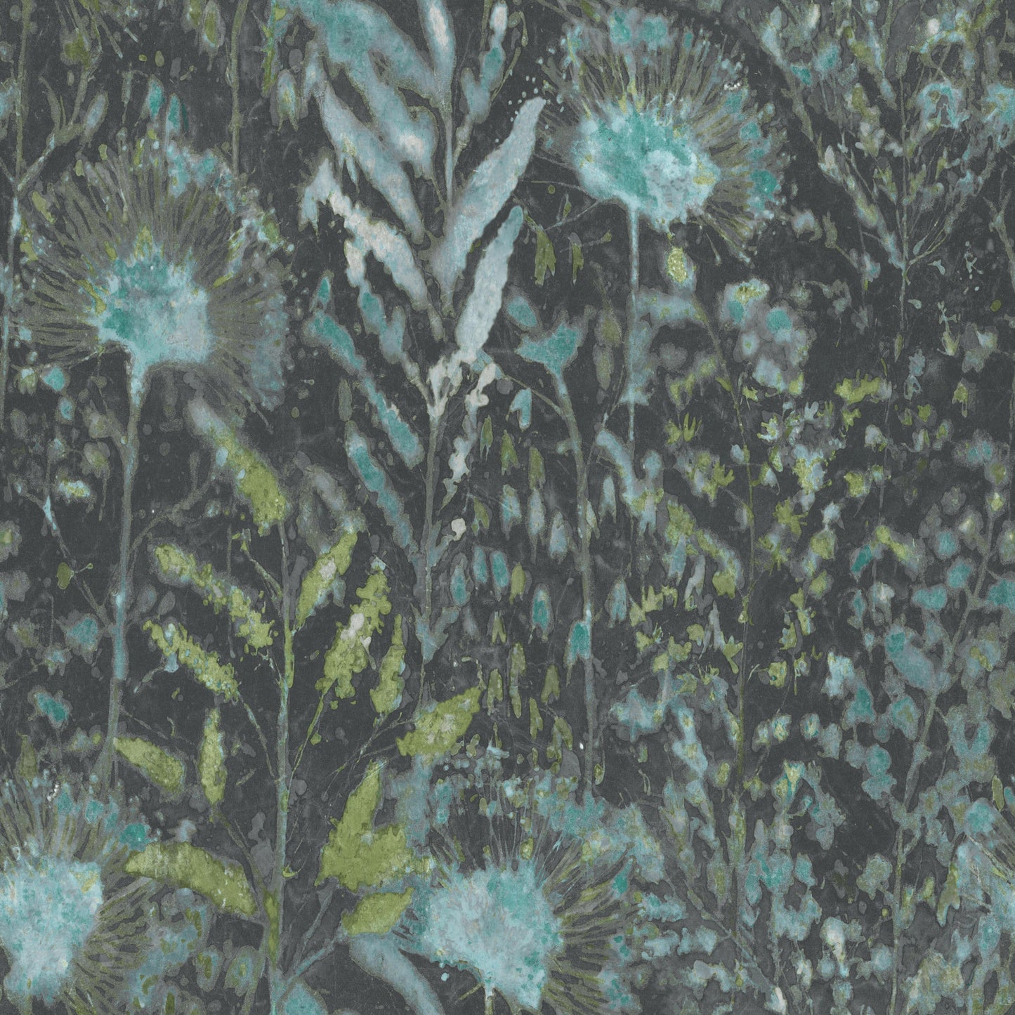 York Wallcoverings RoomMates Dandelion Teal Peel and Stick Wallpaper Modern Botanical Blues  Wallpaper - RMK11743WP