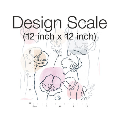 York Wallcoverings RoomMates Modern Poppy Pink Peel and Stick Wallpaper Modern Botanical Pinks  Wallpaper - RMK11756RL