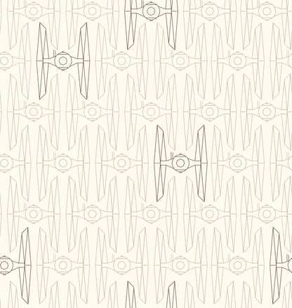 York Wallcoverings RoomMates Star Wars Tie Fighter Taupe Peel and Stick Wallpaper Whimsical Licensed Neutrals  Wallpaper - RMK11782RL