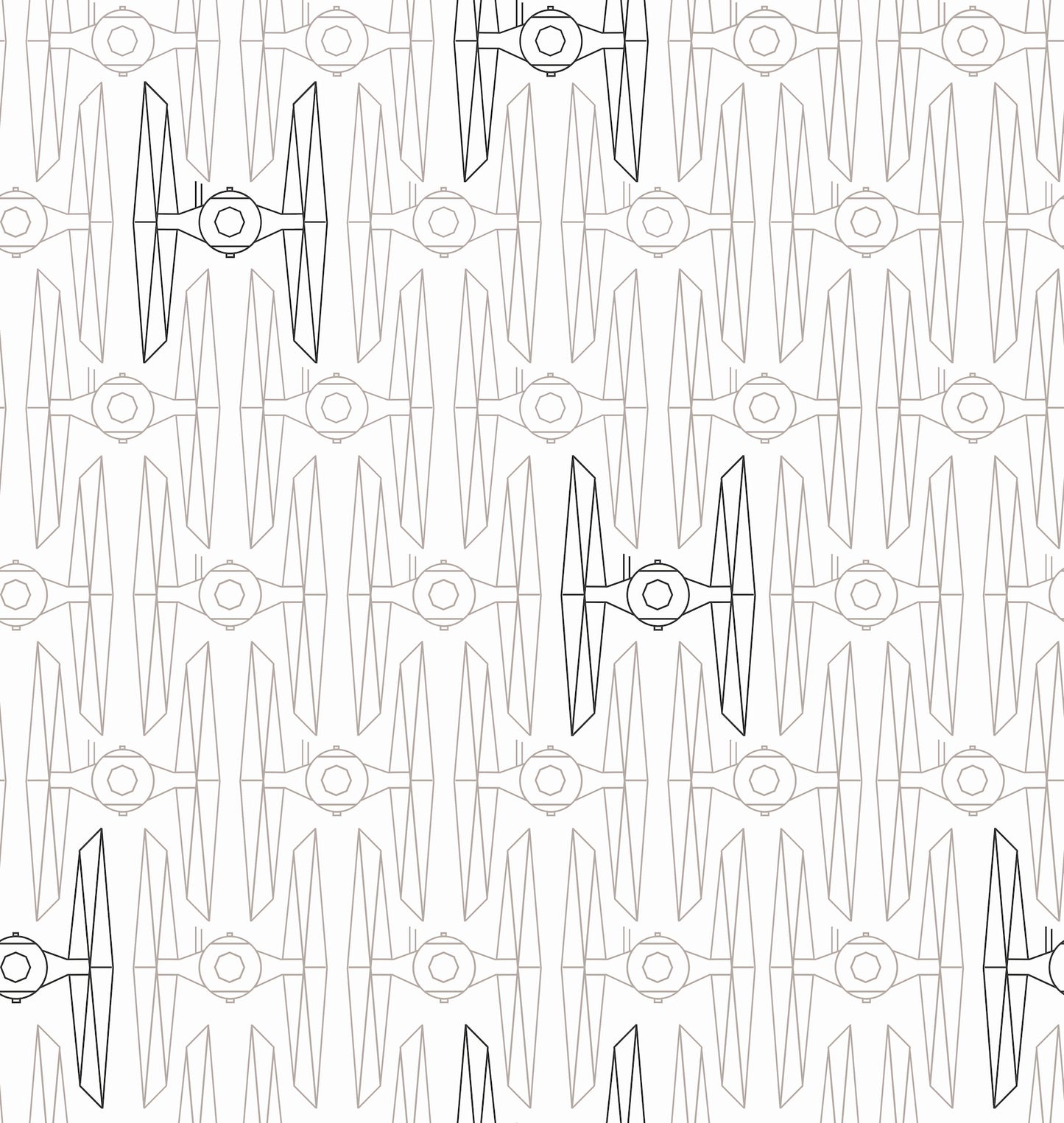 York Wallcoverings RoomMates Star Wars Tie Fighter Grey Peel and Stick Wallpaper Whimsical Licensed Greys  Wallpaper - RMK11783RL