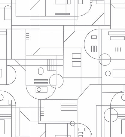 York Wallcoverings RoomMates Star Wars R2D2 Geometric Grey Peel and Stick Wallpaper Whimsical Licensed Greys  Wallpaper - RMK11786RL