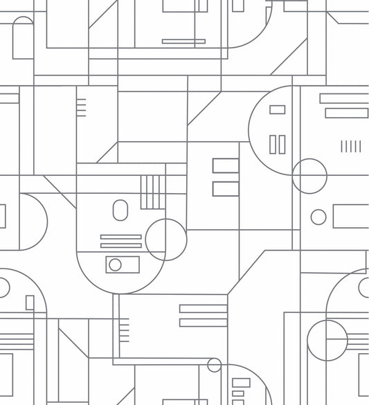 York Wallcoverings RoomMates Star Wars R2D2 Geometric Grey Peel and Stick Wallpaper Whimsical Licensed Greys  Wallpaper - RMK11786RL