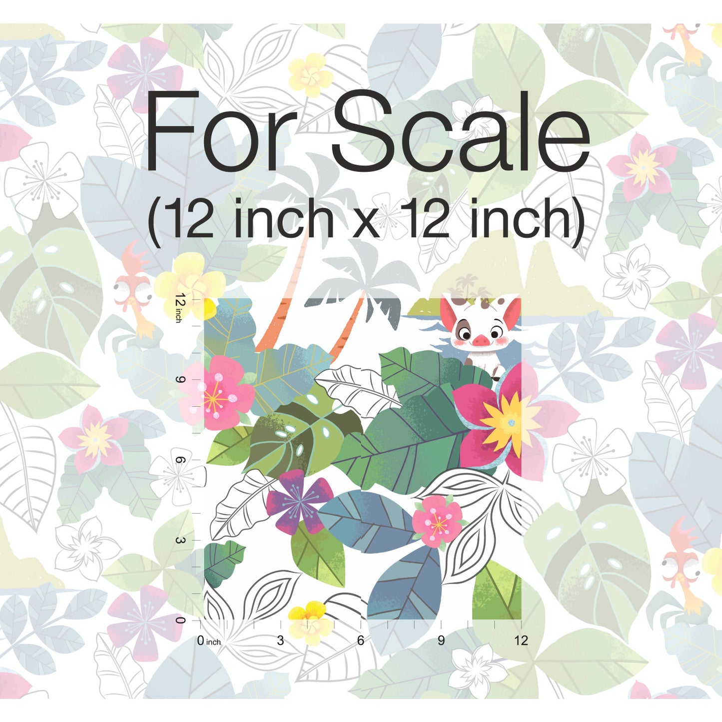 York Wallcoverings RoomMates Disney Moana Jungle Blue Peel and Stick Wallpaper Whimsical Licensed Blues  Wallpaper - RMK11799WP