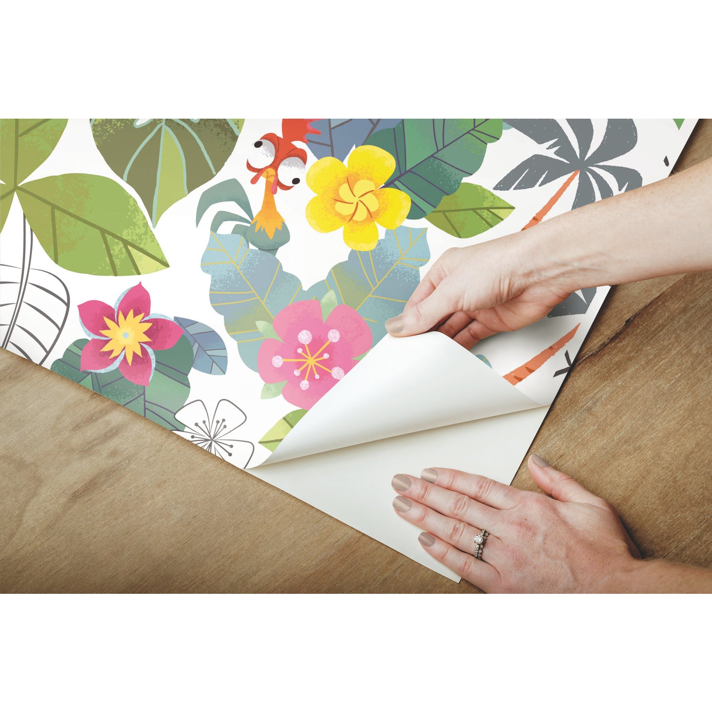 York Wallcoverings RoomMates Disney Moana Jungle Blue Peel and Stick Wallpaper Whimsical Licensed Blues  Wallpaper - RMK11799WP