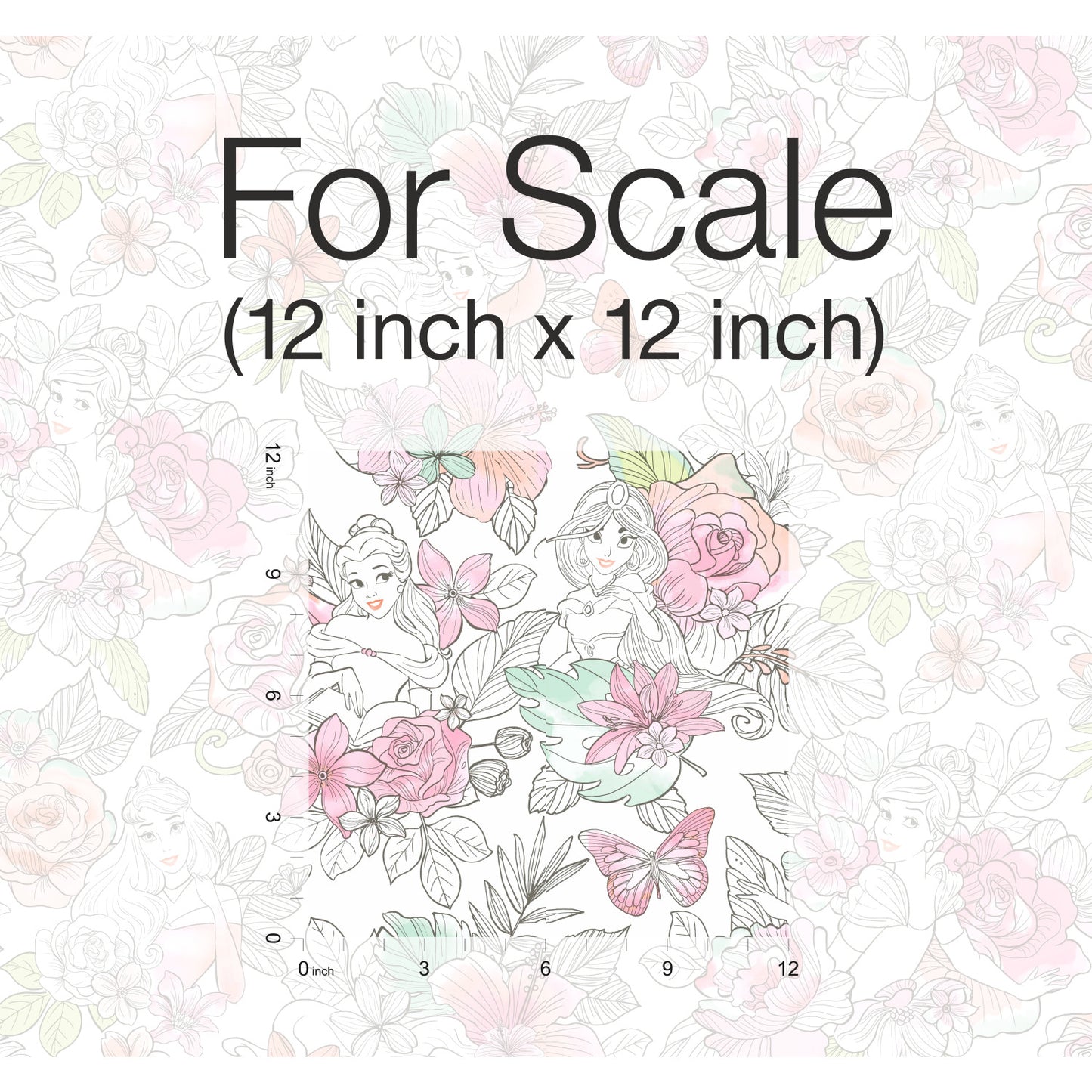 York Wallcoverings RoomMates Disney Princess Royal Floral Pink Peel and Stick Wallpaper Whimsical Licensed Pinks  Wallpaper - RMK11800WP