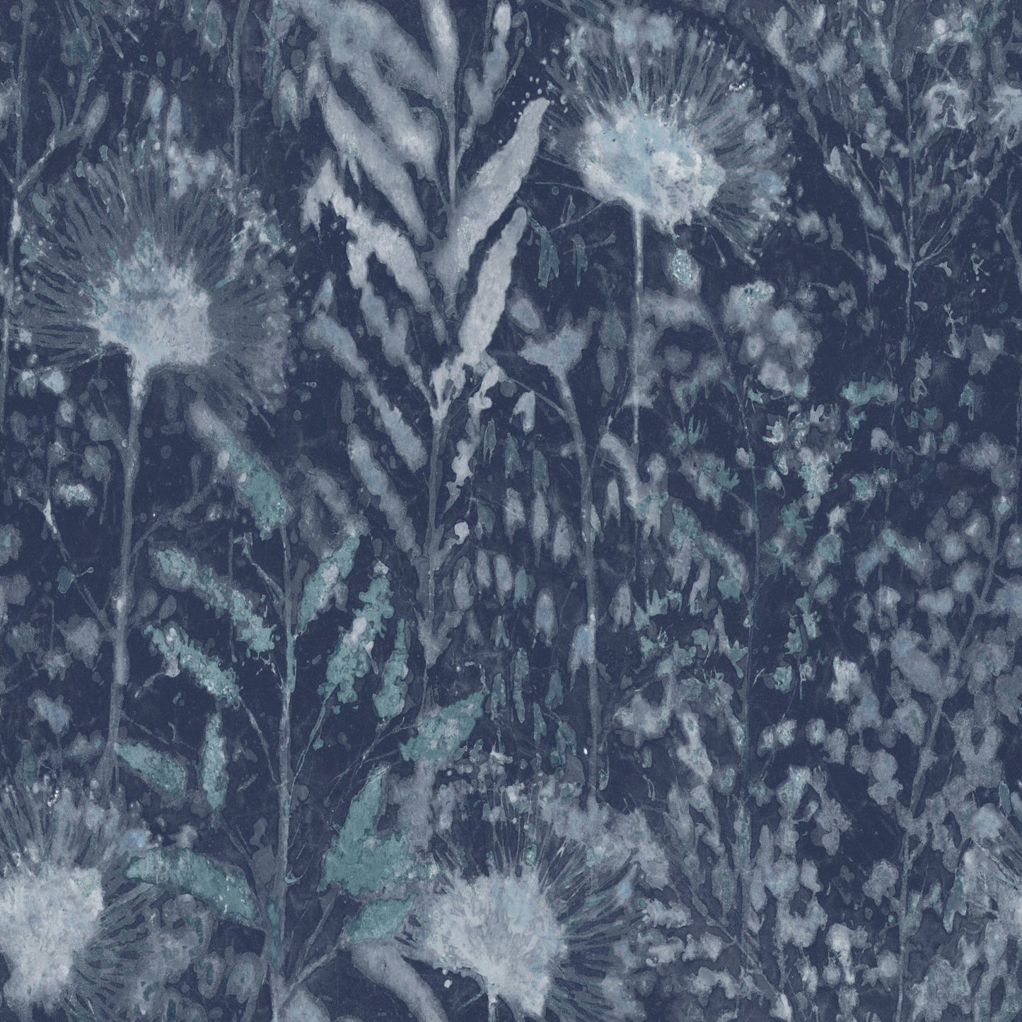 York Wallcoverings RoomMates Dandelion Blue Peel and Stick Wallpaper Modern Botanical Blues  Wallpaper - RMK11825WP