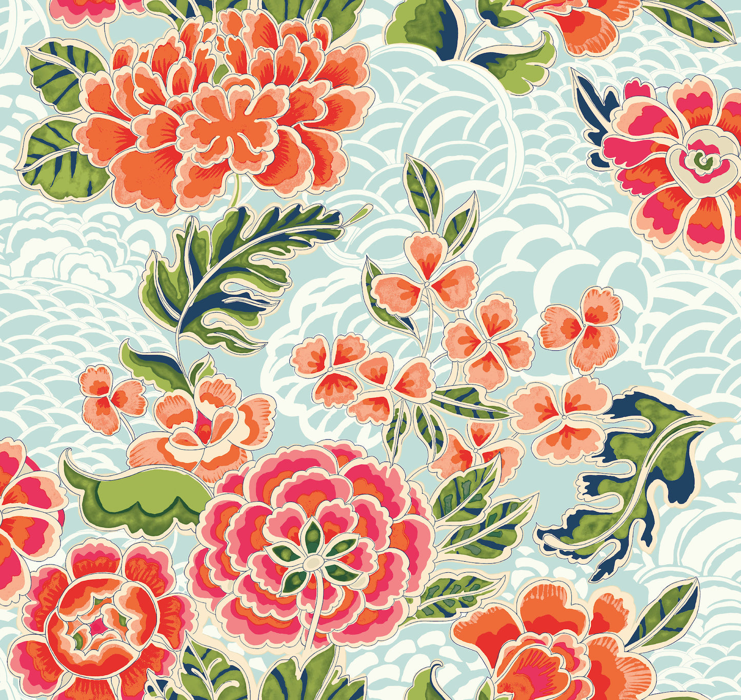 York Wallcoverings RoomMates Zen Garden Blue Peel and Stick Wallpaper Modern Zen Blues  Wallpaper - RMK11854RL