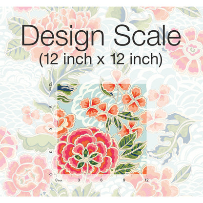 York Wallcoverings RoomMates Zen Garden Blue Peel and Stick Wallpaper Modern Zen Blues  Wallpaper - RMK11854RL