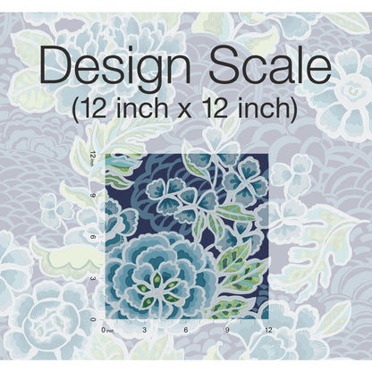 York Wallcoverings RoomMates Zen Garden Blue Peel and Stick Wallpaper Modern Zen Blues  Wallpaper - RMK11855RL