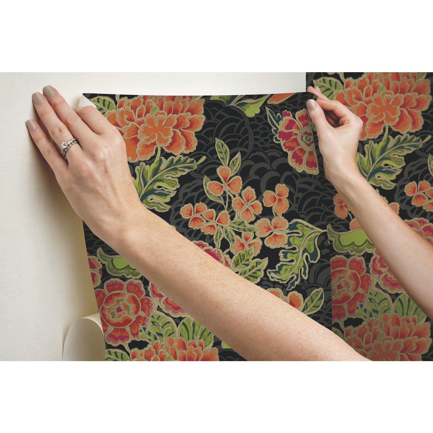 York Wallcoverings RoomMates Zen Garden Pink Peel and Stick Wallpaper Modern Zen Pinks  Wallpaper - RMK11856RL