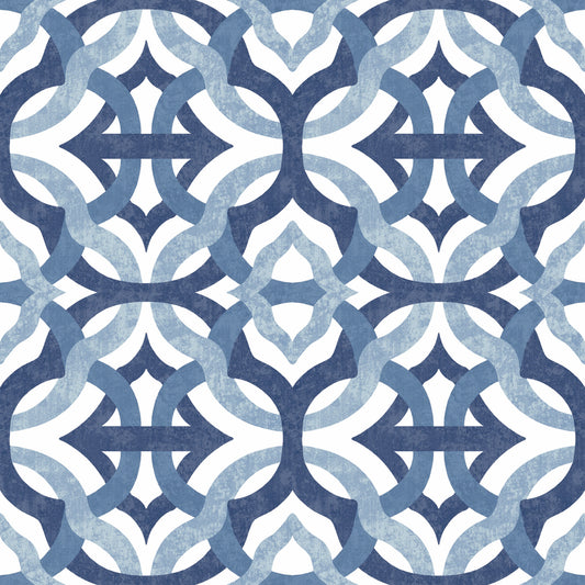 York Wallcoverings RoomMates Tipton Blue Peel and Stick Wallpaper Modern Abstract Blues  Wallpaper - RMK11866RL