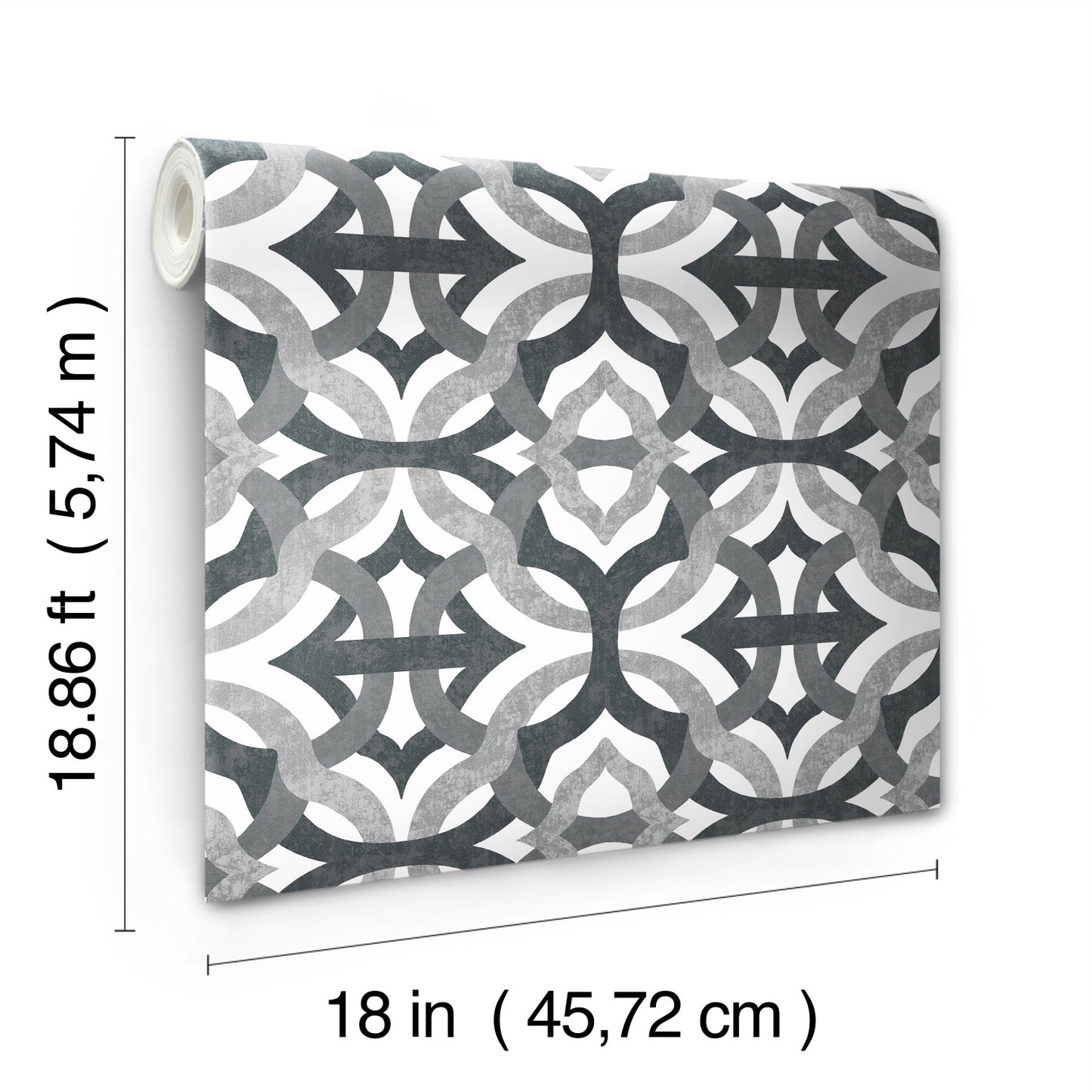 York Wallcoverings RoomMates Tipton Grey Peel and Stick Wallpaper Modern Abstract Greys  Wallpaper - RMK11867RL