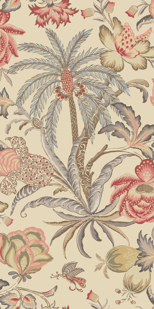 York Wallcoverings RoomMates Exotic Curiosity Taupe Peel and Stick Wallpaper Modern Botanical Neutrals  Wallpaper - RMK11882RL