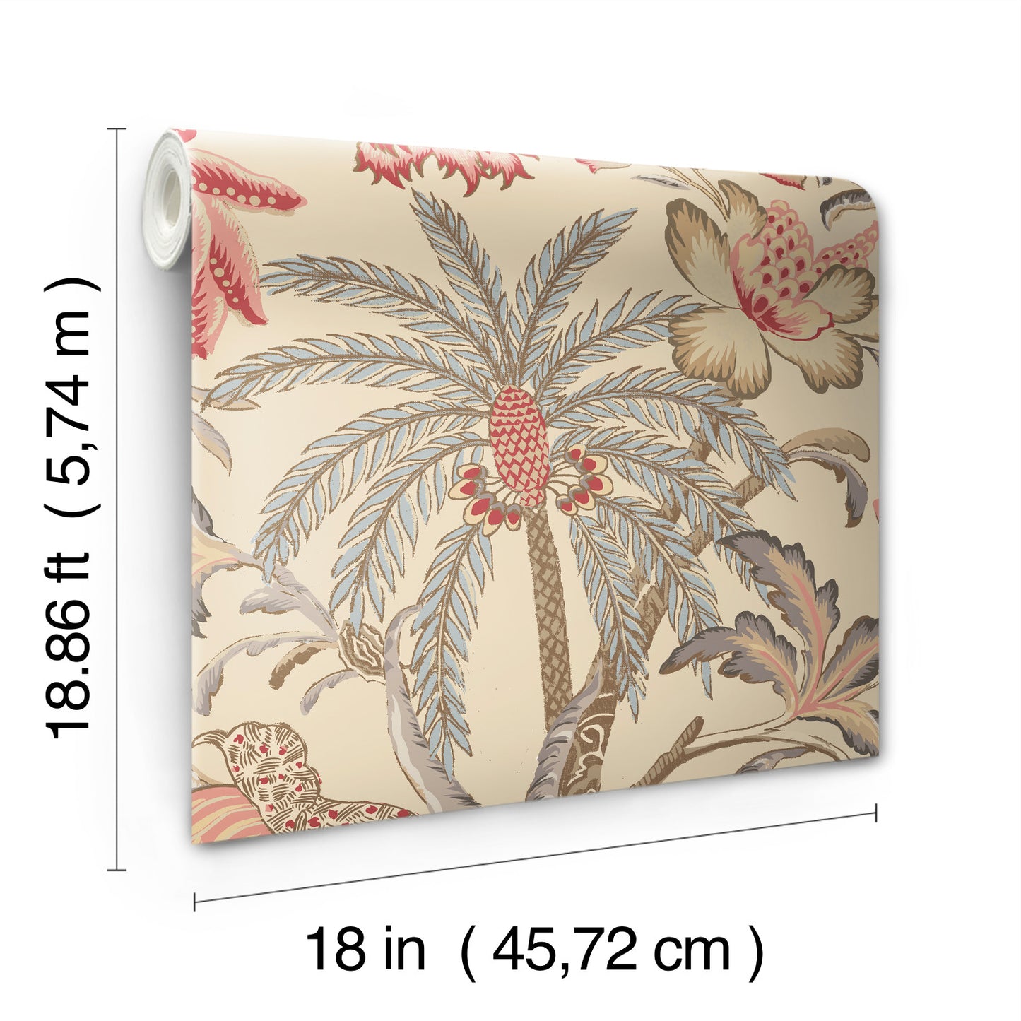 York Wallcoverings RoomMates Exotic Curiosity Taupe Peel and Stick Wallpaper Modern Botanical Neutrals  Wallpaper - RMK11882RL