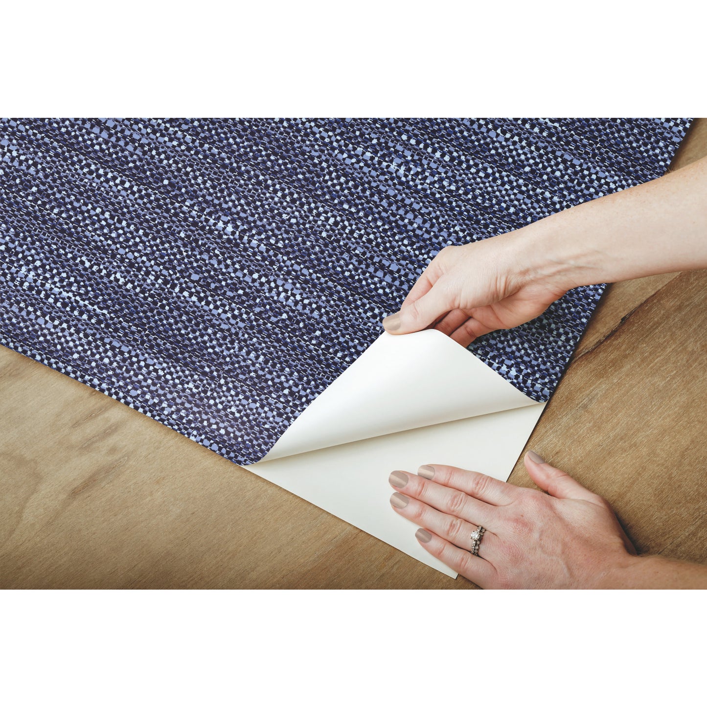 York Wallcoverings RoomMates Tabby Blue Peel and Stick Wallpaper Modern Global Blues  Wallpaper - RMK11889RL