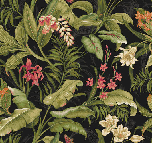 York Wallcoverings RoomMates Wailea Coast Green Peel and Stick Wallpaper Modern Botanical Greens  Wallpaper - RMK11894RL