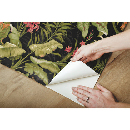 York Wallcoverings RoomMates Wailea Coast Green Peel and Stick Wallpaper Modern Botanical Greens  Wallpaper - RMK11894RL