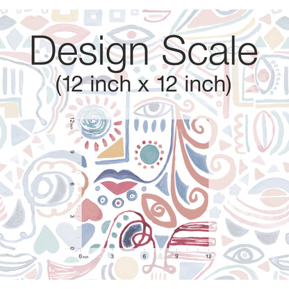 York Wallcoverings RoomMates Mod Faces Pink Peel and Stick Wallpaper Glam Global Pinks  Wallpaper - RMK11897RL