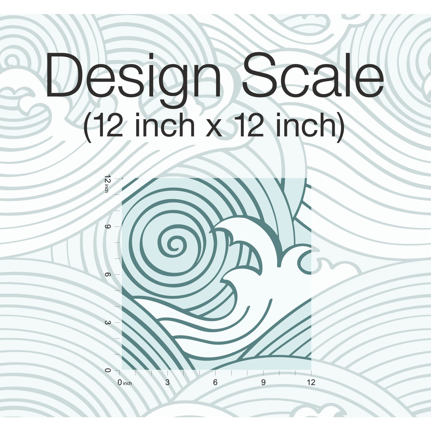 York Wallcoverings RoomMates Asian Waves Teal Peel and Stick Wallpaper Transitional Beach Blues  Wallpaper - RMK11902RL